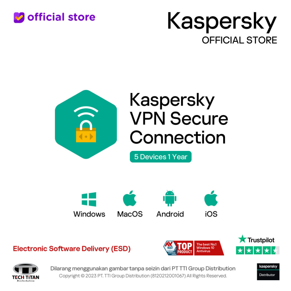 Jual [DIGITAL] Kaspersky Secure Connection 1 Year (VPN) - 5 Devices ...