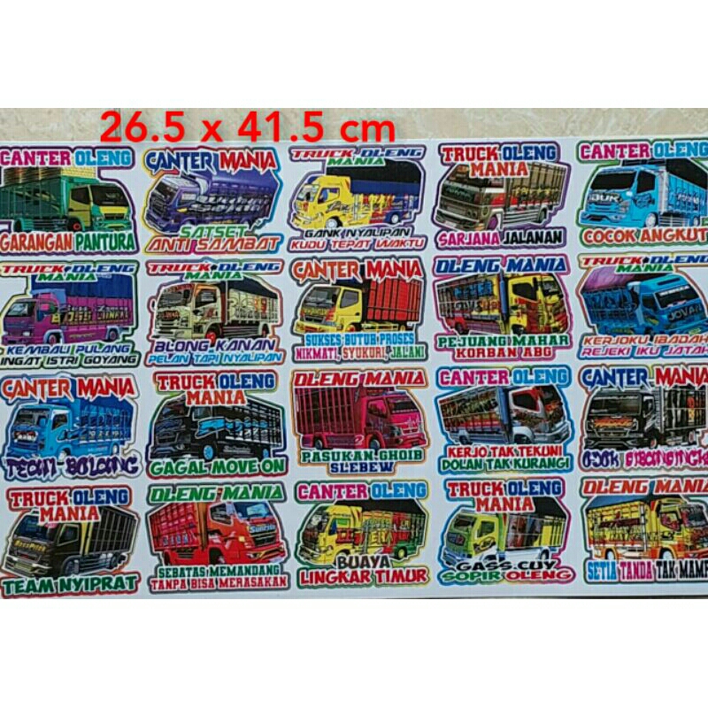 Jual Sticker Gambar Truk + mix gambar lain( 5 pc) | Shopee Indonesia