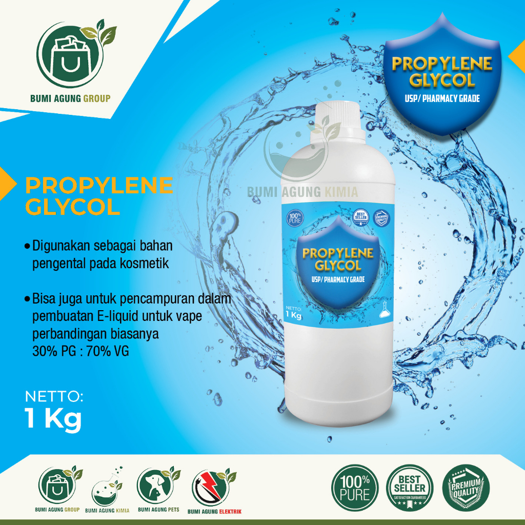 Jual Propilen Glycol USP / PG USP Grade / Propylene GLycol 1 KG 1KG
