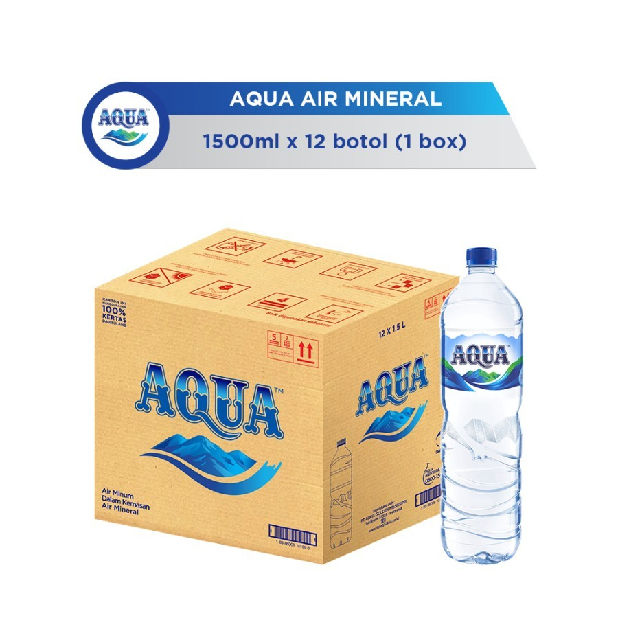 Jual Aqua Air Mineral 1500ml Aqua 15 Liter Air Mineral Isi 12 Botol Shopee Indonesia 8261