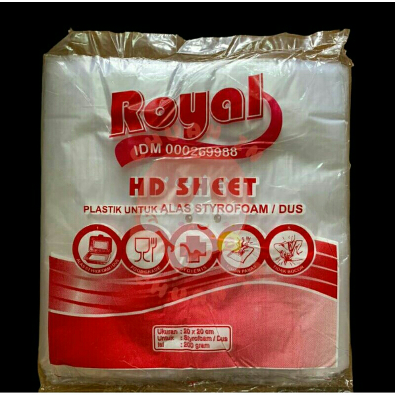 Jual Plastik Hd Sheet X Alas Makanan Nasi Box Mie Tatakan Plastik Gram Royal Shopee