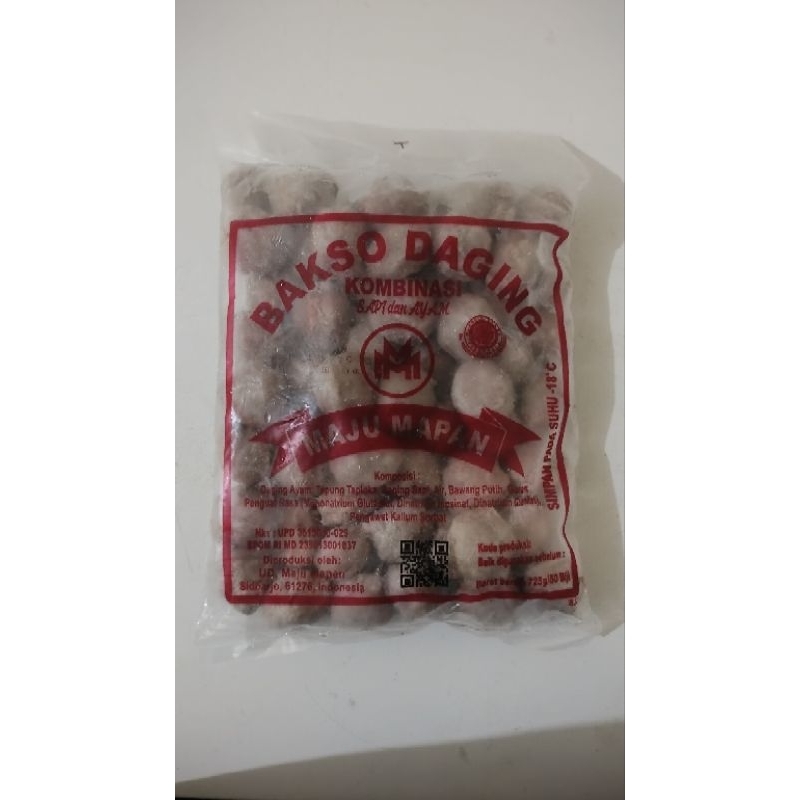 Jual Bakso Daging Maju Mapan 50 Biji 725 G Dijamin Fresh Shopee