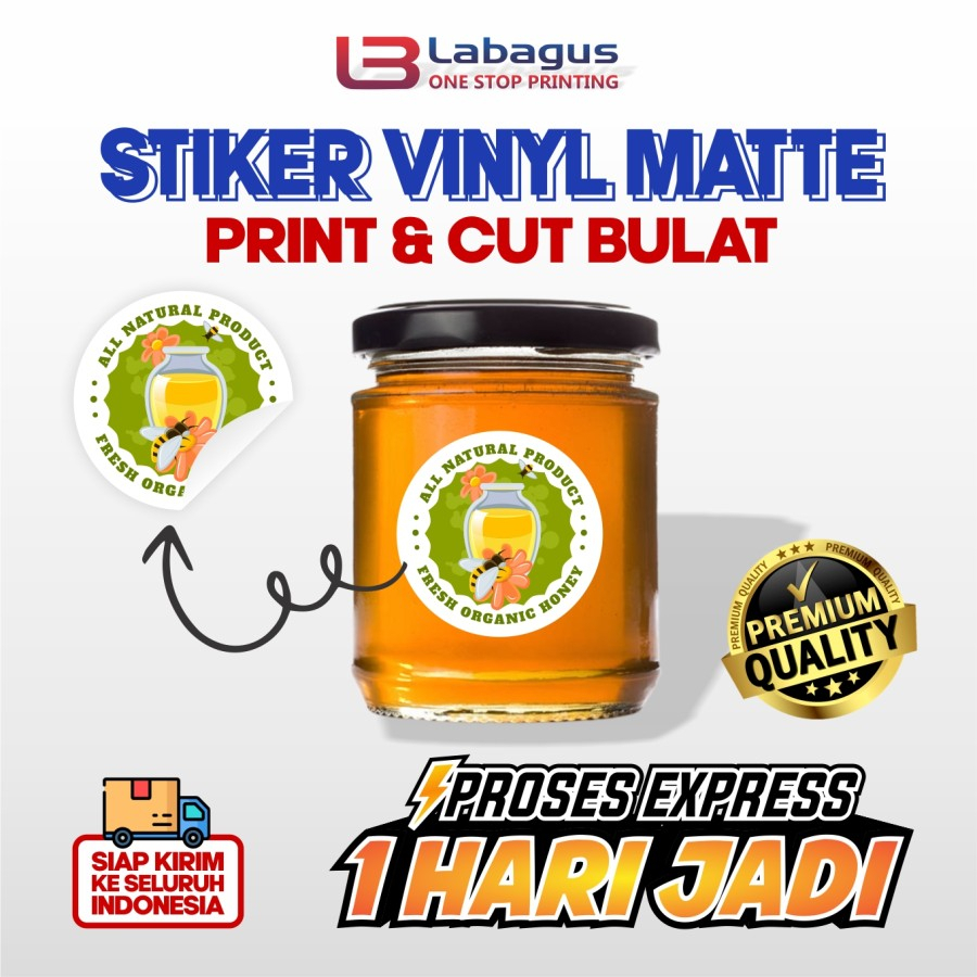 Jual Cetak Stiker Vinyl Matte KIS CUTTING/TANPA CUTTING | Kemasan Label ...