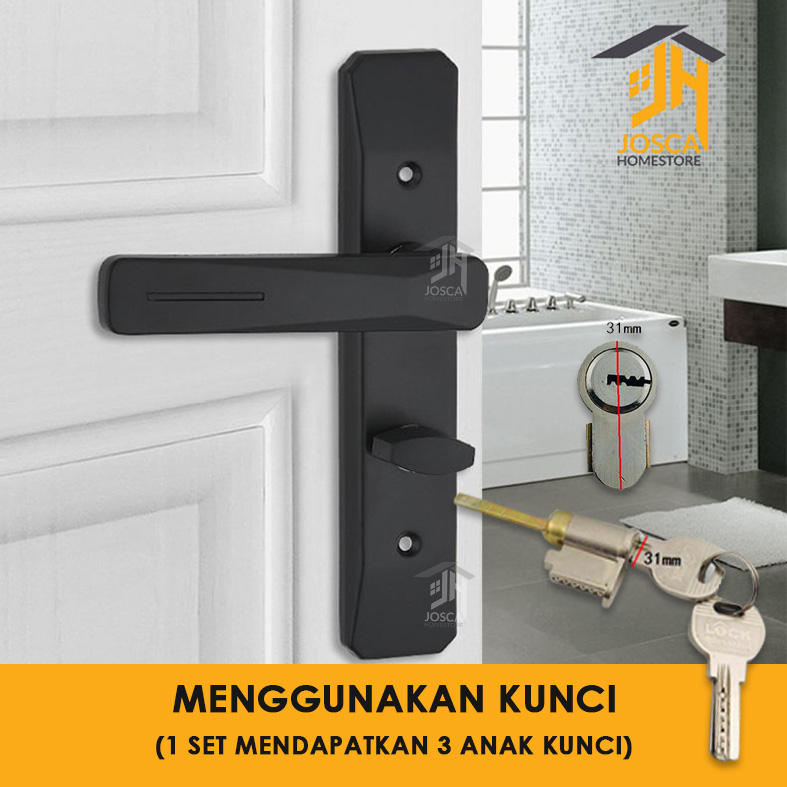 Jual Gagang pintu dengan Kunci/Pintu Kecil Fullset Kamar Mandi/Kamar