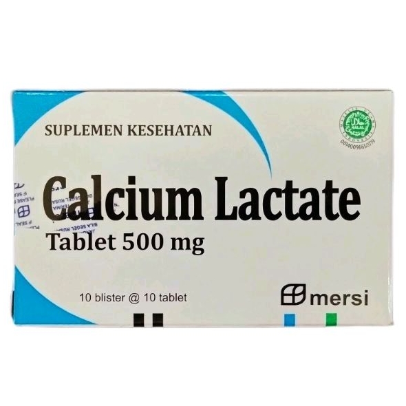 Jual CALCIUM LACTATE Tablet 500mg (100's /Dus) - MERSIFARMA | Shopee ...