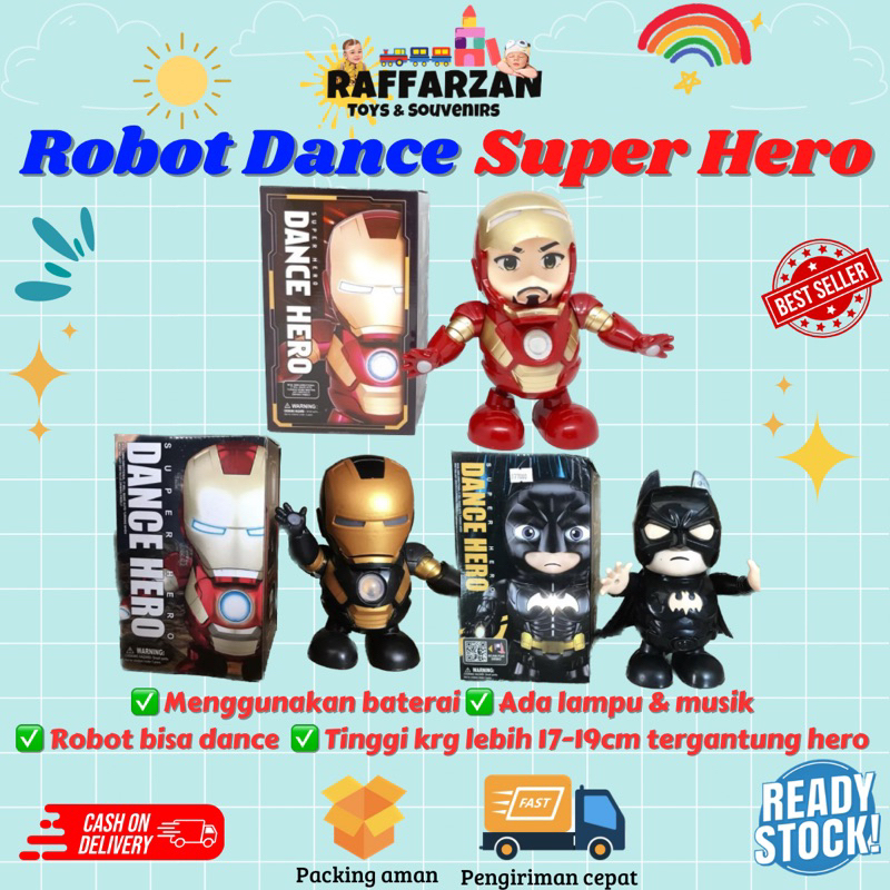 Jual Mainan Anak Robot Dance Superhero Super Hero Mainan Anak