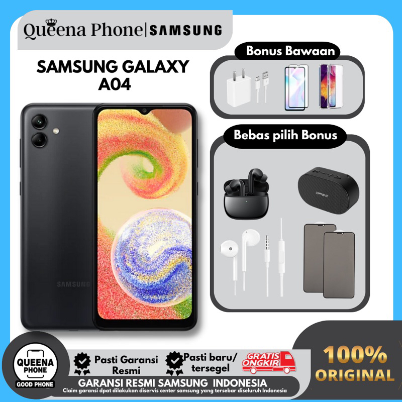 Jual SAMSUNG GALAXY A04 Ram 4/64 ORIGINAL 100% GARANSI RESMI SAMSUNG ...