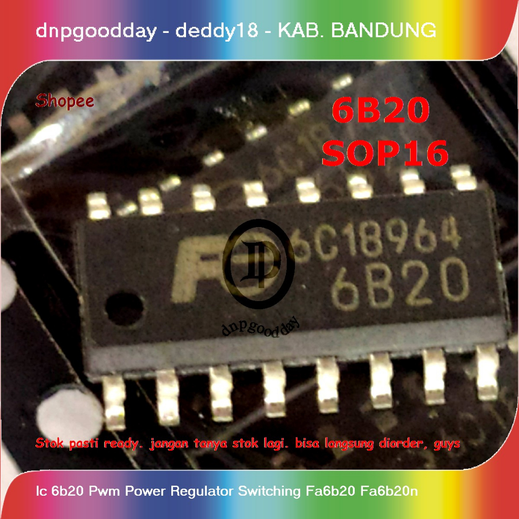 Jual Ic 6b20 Pwm Power Regulator Switching Fa6b20 Fa6b20n | Shopee ...
