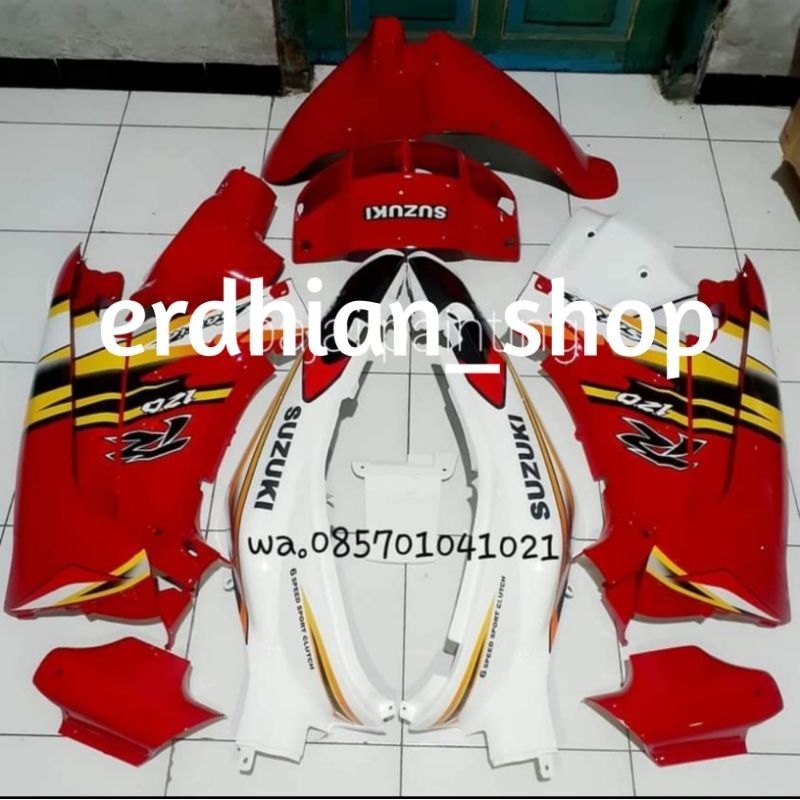 Jual Termurah Cover Body Full Set Halus Satria Lumba Merah Putih