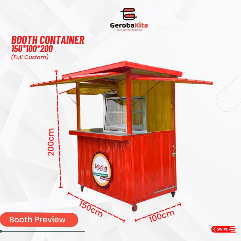 Jual Booth Container Full Custom Shopee Indonesia