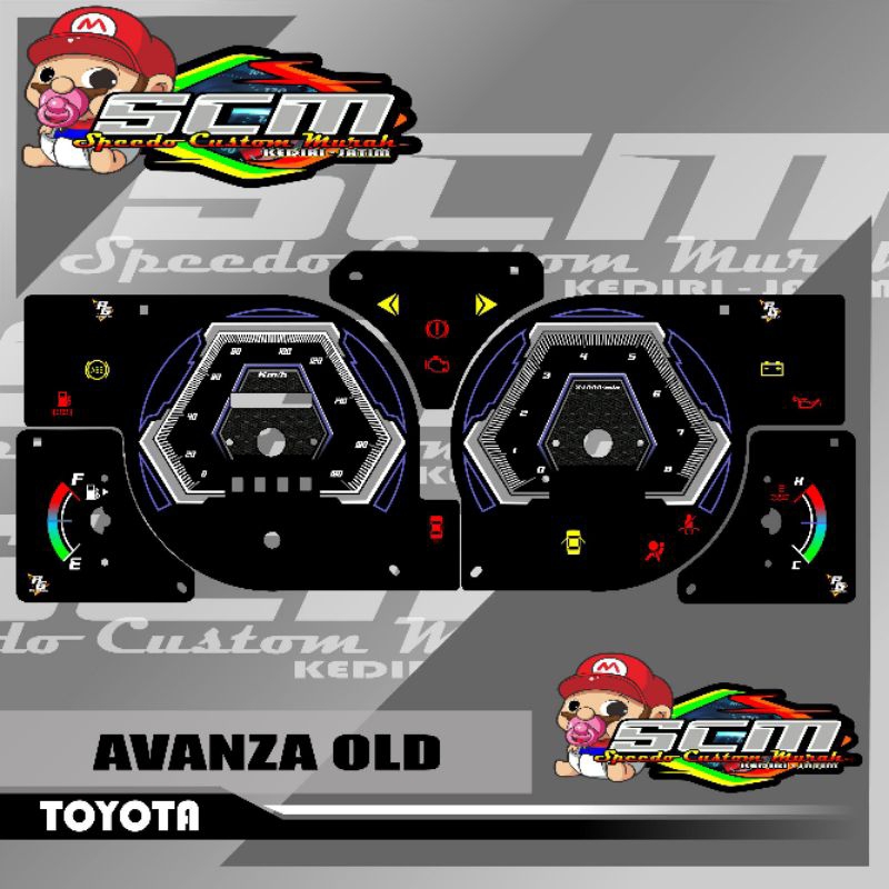 Jual papan speedometer custom avanza old panel spido meter avanza old ...