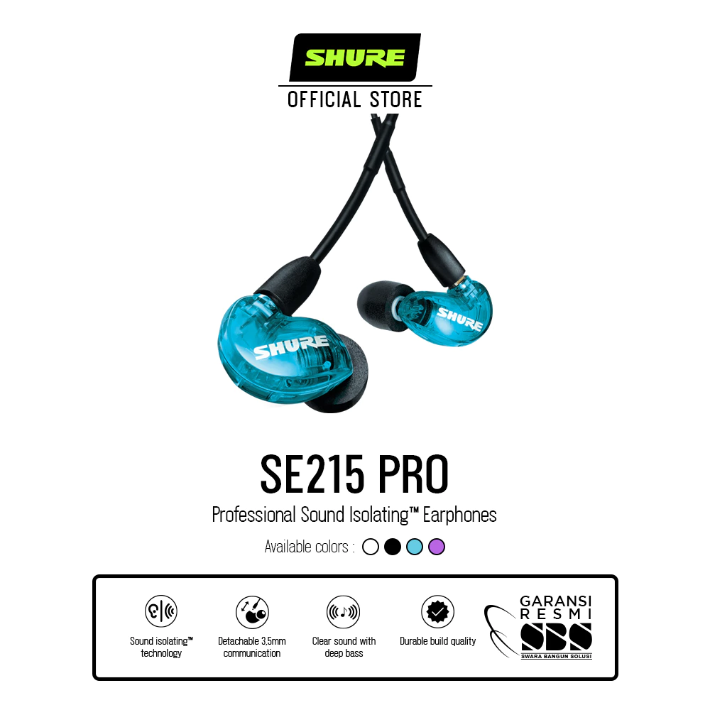 Shure SE215 Professional Earphone Special Edition Blue