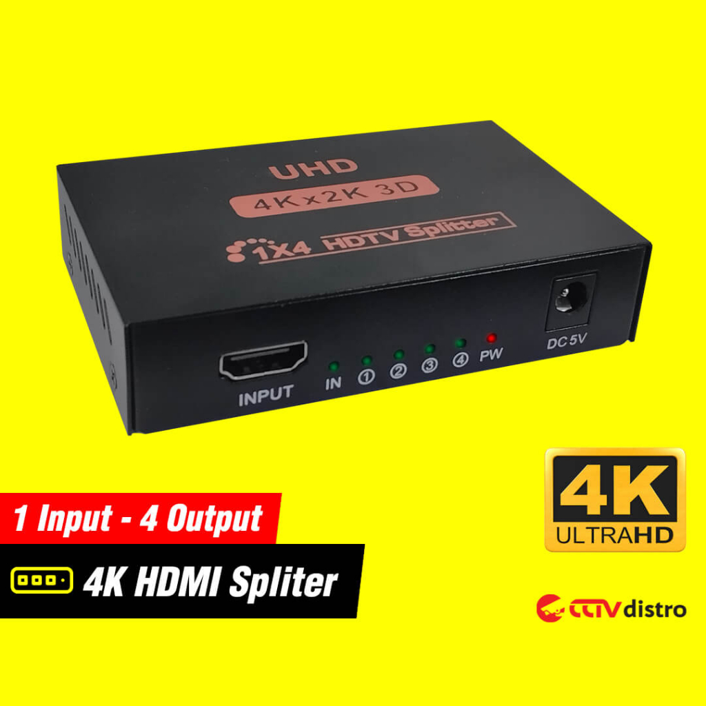 Jual HDMI Splitter 4 Port / HDMI Spliter 1 In 4 Out Shopee Indonesia
