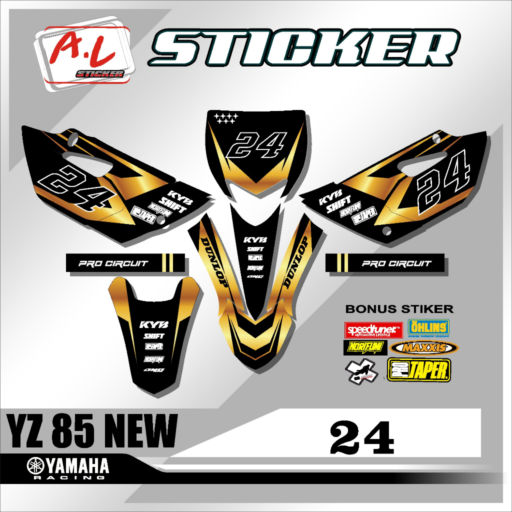 Jual COD Sticker Striping Lis Variasi Trail Bebek Modif YZ NaEW 85 SEMI ...