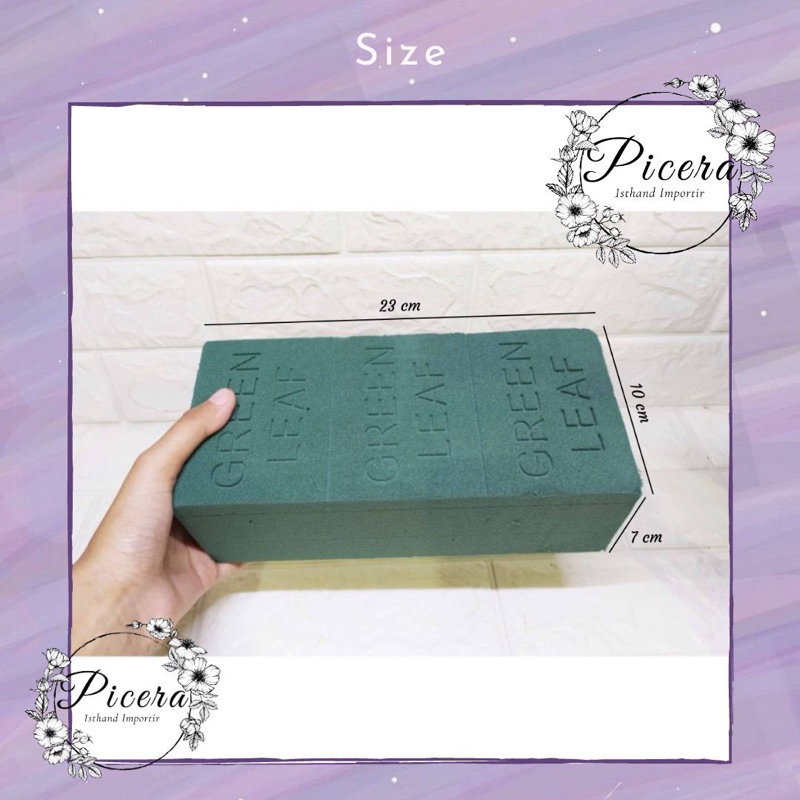 Jual Busa Bunga Basah Wet Flower Floral Foam Block Green Leaf untuk ...