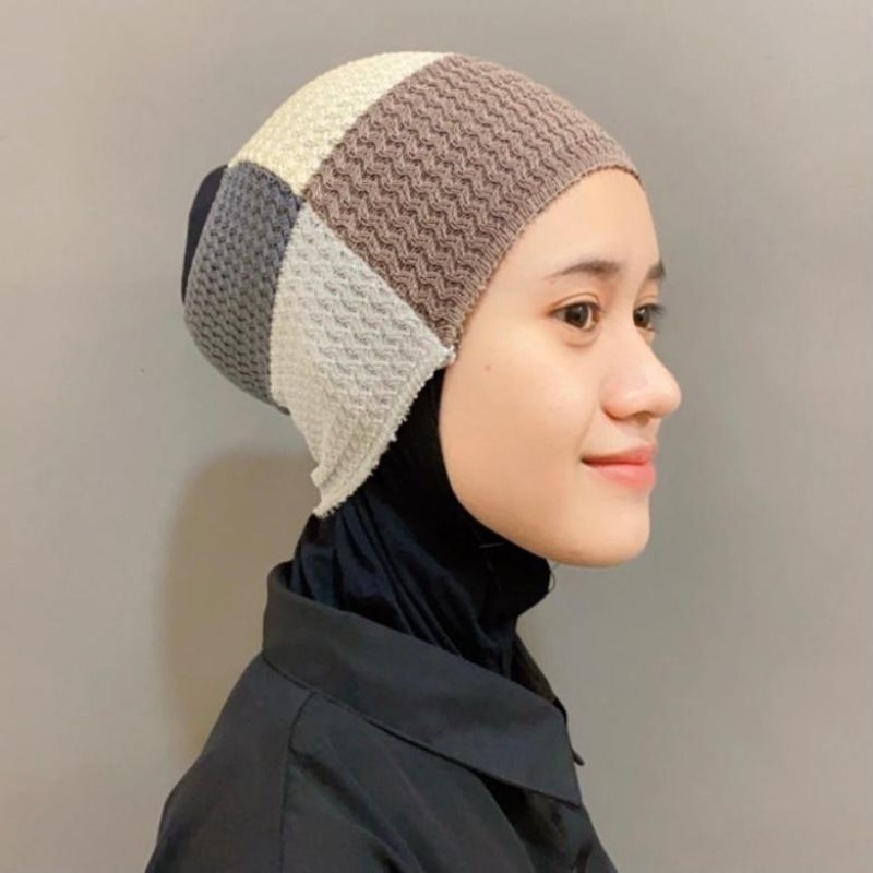 Jual 4 warna Pattern Ciput Rajut bandana four tone zig-zag empat warna ...