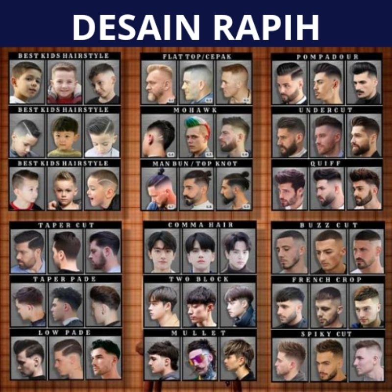 Jual DESAIN RAPIH Poster barbersop / poster pangkas rambut / model ...