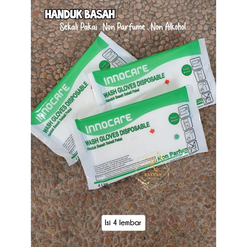 Jual Innocare Disposable Wash Gloves Handuk Basah Non Parfume