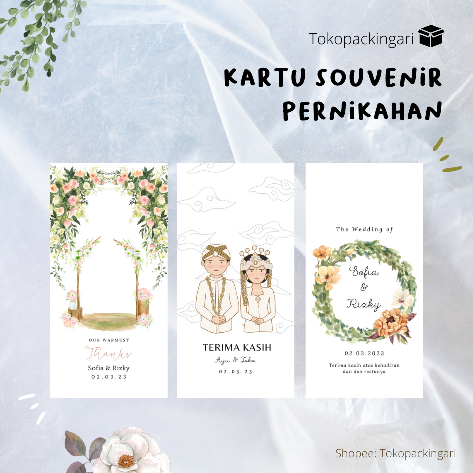 Jual Kartu Souvenir Pernikahan Kartu Bridesmaid Kartu Ucapan Souvenir Kartu Ucapan Terima