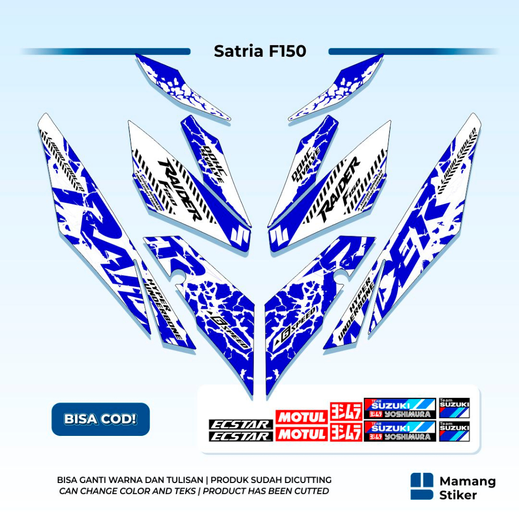 Jual Striping Satria Injeksi 150 Variasi (9) Suzuki F150 Stiker Keren ...