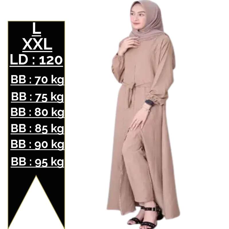 Jual One Set Wanita Korean Style Kekinian Jumbo Baju Setelan Wanita Kekinian Pakaian Muslim