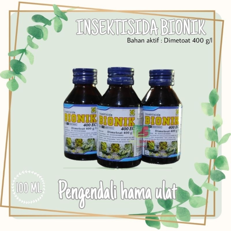 Jual Insektisida BIONIK 400EC 100ml Botol kaca racun lalat sapi, ulat ...