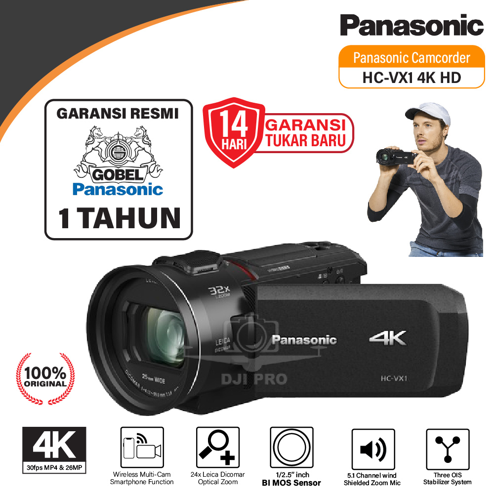 Jual Panasonic HC-VX1 4K HD Camcorder Panasonic HCVX1 Handycam Resmi ...