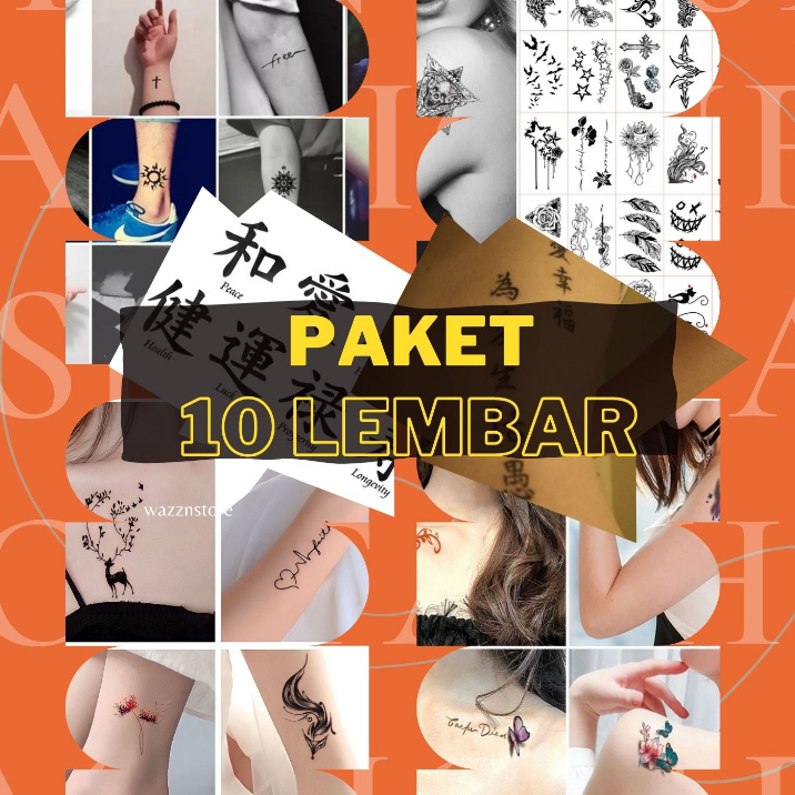 Jual 103050 Lembar Paket Gambar Tatto Temporer Tahan Air Random Acak Temporary Tattoo 5601