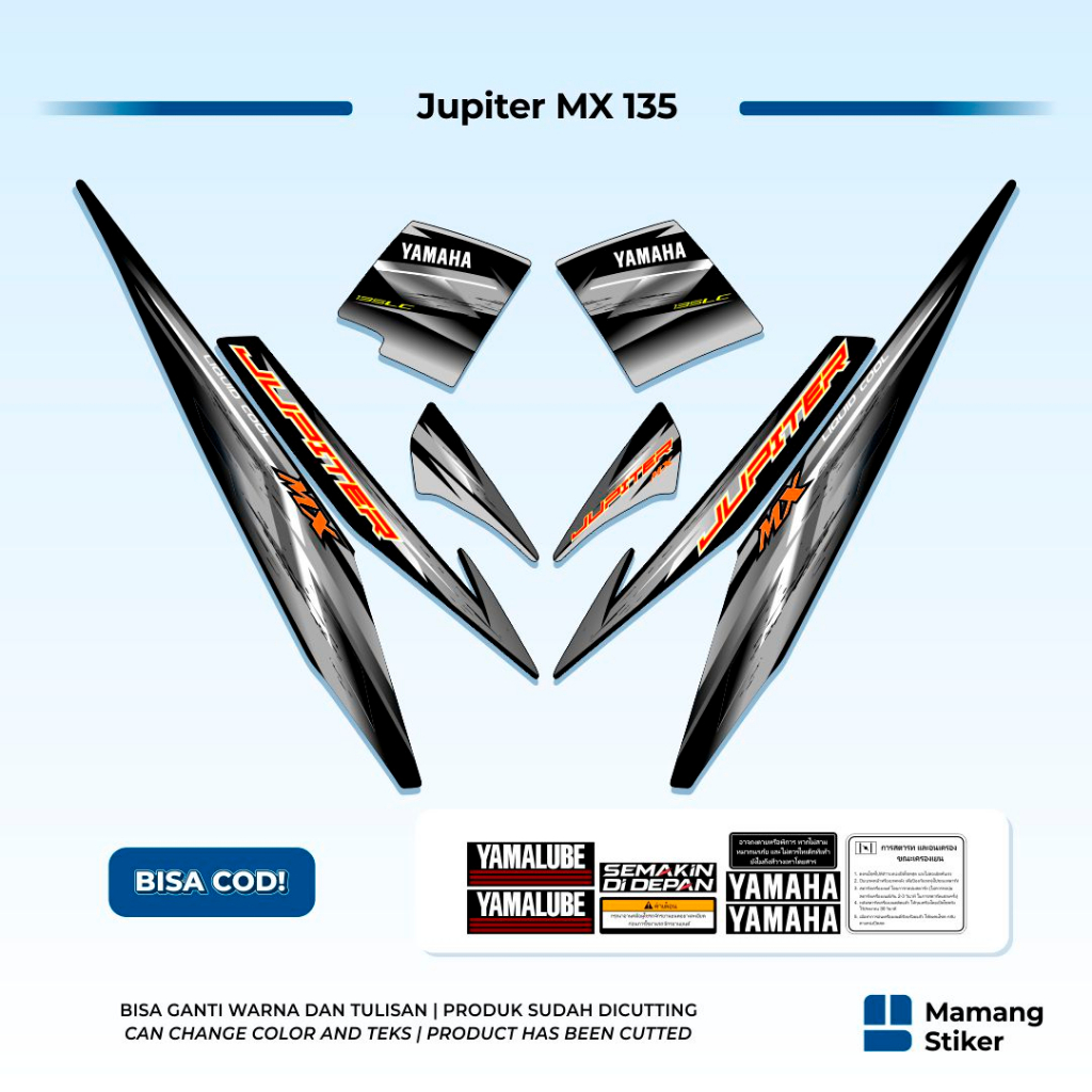 Jual Striping Jupiter MX Old 135 Variasi (3) Malaysia Exciter Thailand
