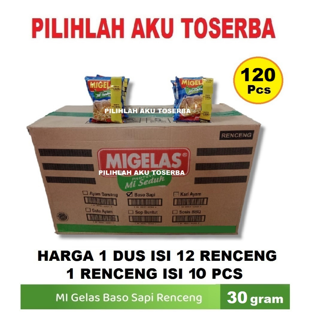 Jual Mie Gelas Migelas Rasa Baso Sapi 30 Gr Harga 1 Dus Isi 12