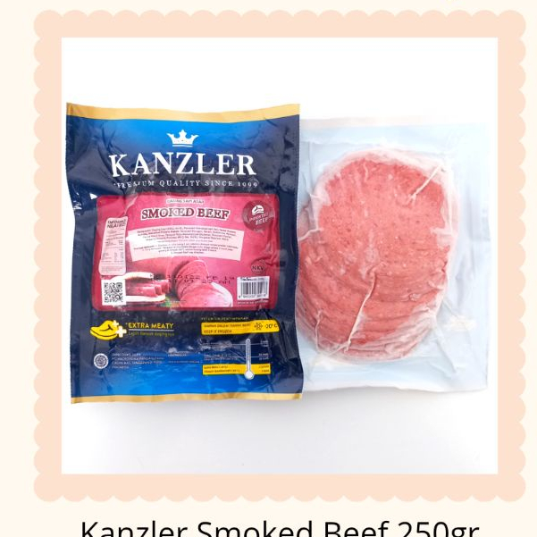 Jual Kanzler Smoked Beef Round 12pcs 250gr / Daging Sapi Asap / Festive ...
