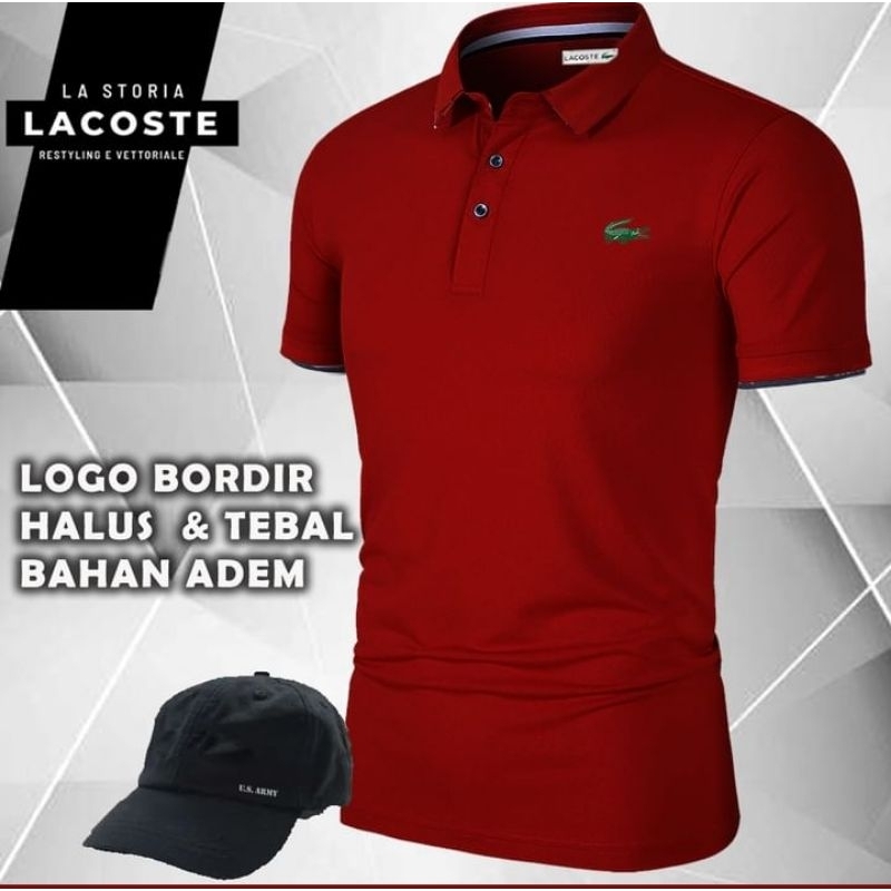 Jual Baju Kerah Kaos Polo Merah Putih Shopee Indonesia