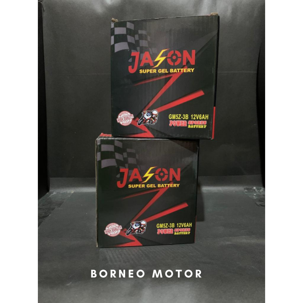 Jual AKI MOTOR MIO SUPRA JUPITER GM5Z-3B MF KERING MERK JASON | Shopee ...