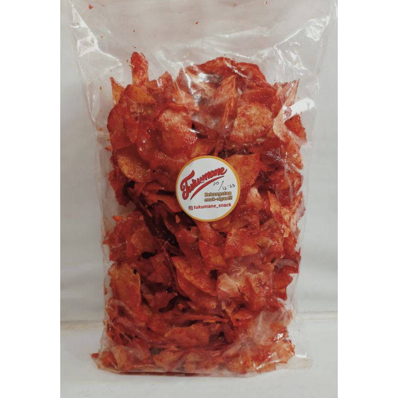 Jual 500 Gram Keripik Singkong Lengket Pedas Manis Rasa Balado Murah