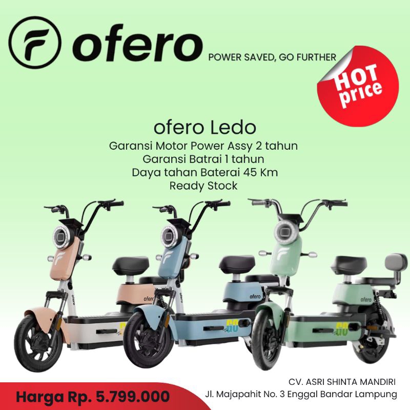 Jual Sepeda Motor Listrik Ofero Ledo Shopee Indonesia