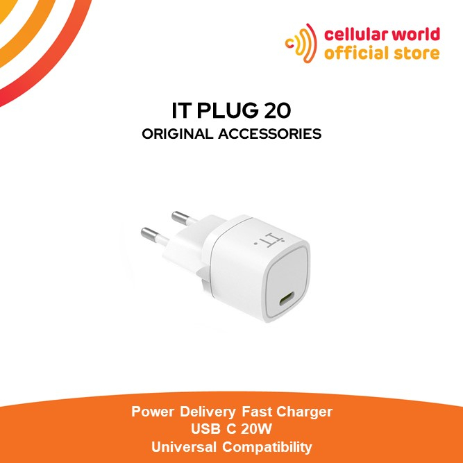 Jual Power Adapter IT Plug IT 20 Charger - White | Shopee Indonesia