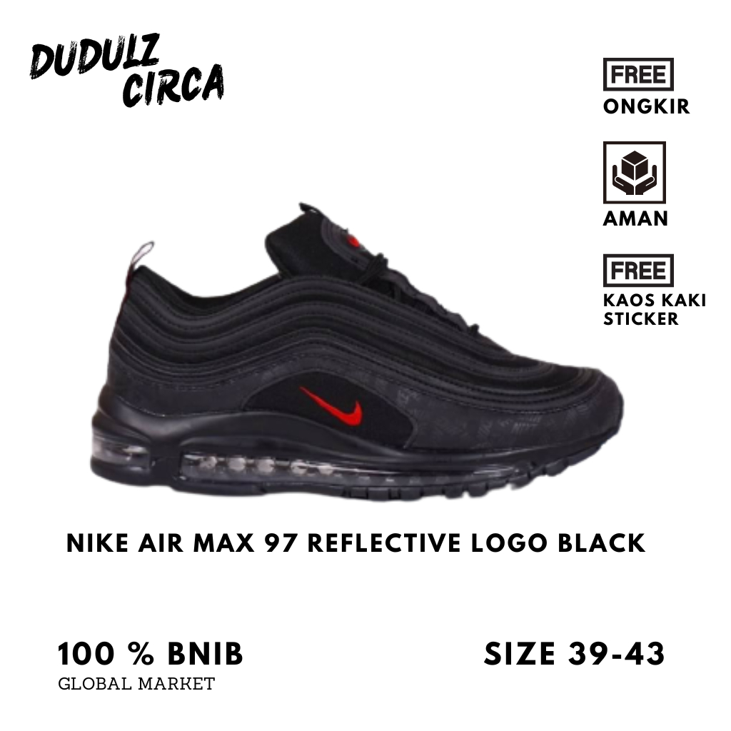 air max 97 reflective logo black