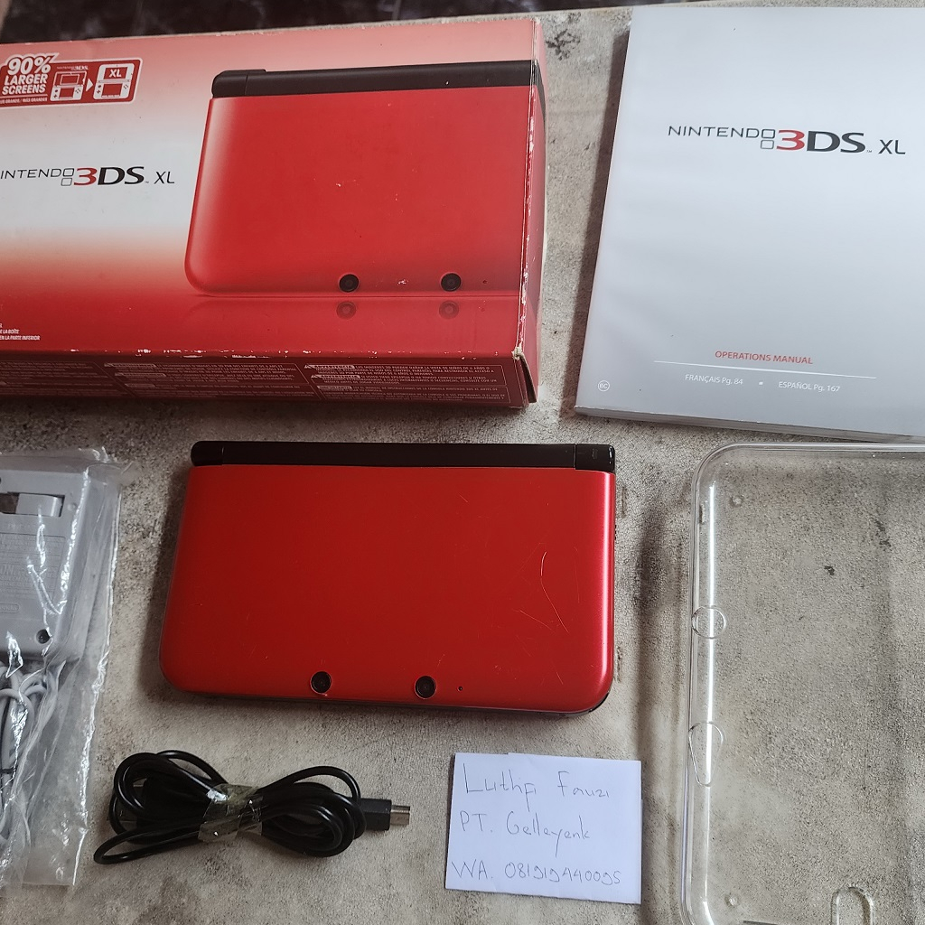 Jual Nintendo 3DS XL Red Black CFW Luma Fullset 000 Shopee Indonesia