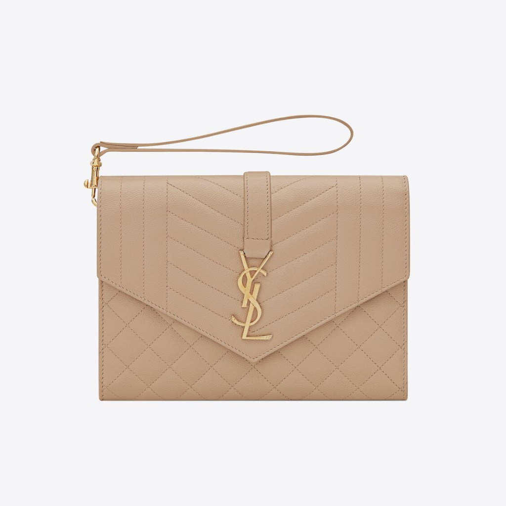 Ysl Envelope Bag Medium Beige Saint Laurent Medium Envelope Chain