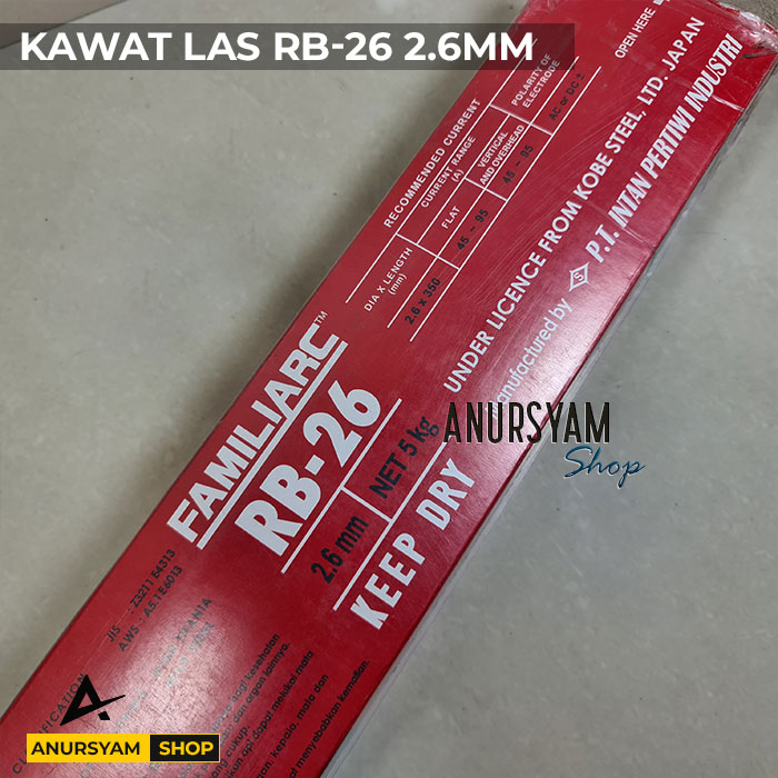 Jual Kawat Las RB-26 KOBELCO Per 1 Kg / Kawat Las KOBELCO RB26 2.6mm ...