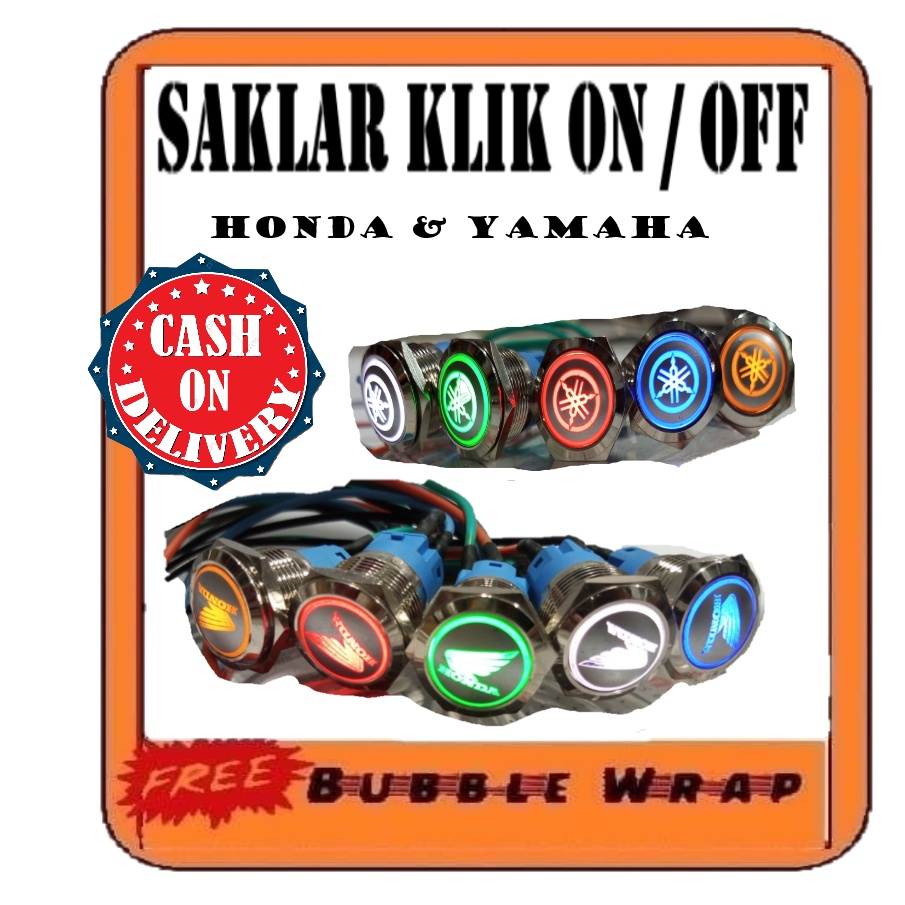 Jual Saklar Tombol Switch On Off Universal Semua Motor dan Mobil LED ...