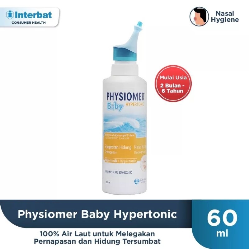 Jual Physiomer Baby Hypertonic Decongestant Nasal Spray 60ml