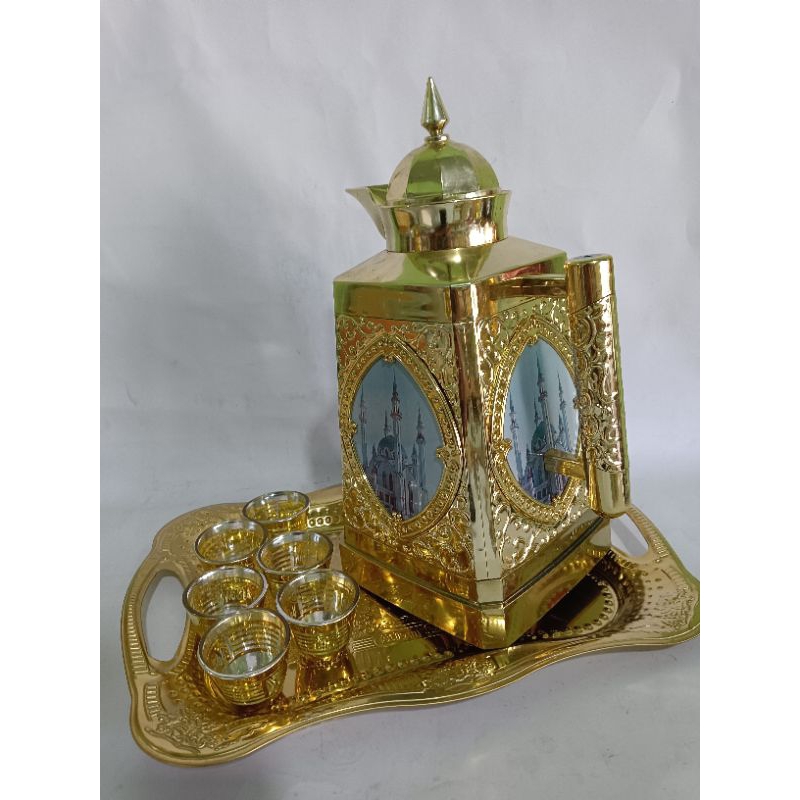 Jual Termos Arab / Teko Arab 1 liter / Vacuum Flask Gold Shopee Indonesia