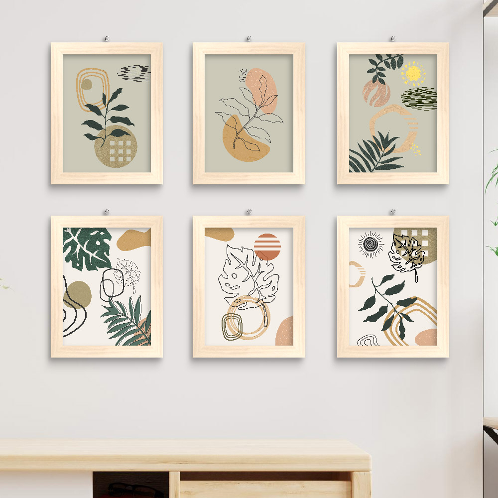 Jual Hiasan Dinding Frame Kayu Bingkai Estetik Minimalis Bohemian