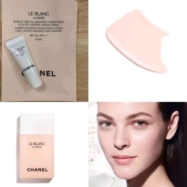 Jual Chanel Le Blanc La Base Correcting Brightening Makeup Base Long  Lasting Radiance and Comfort (2.5ml). SPF 40. Warna shade Rosée