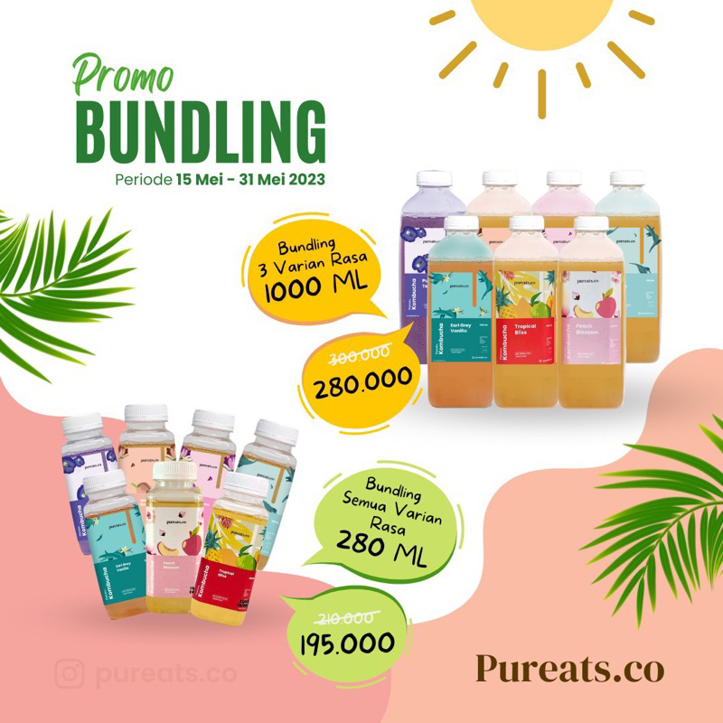 Jual Bundling Promo Kombucha 280ml dan 1000ml | Shopee Indonesia