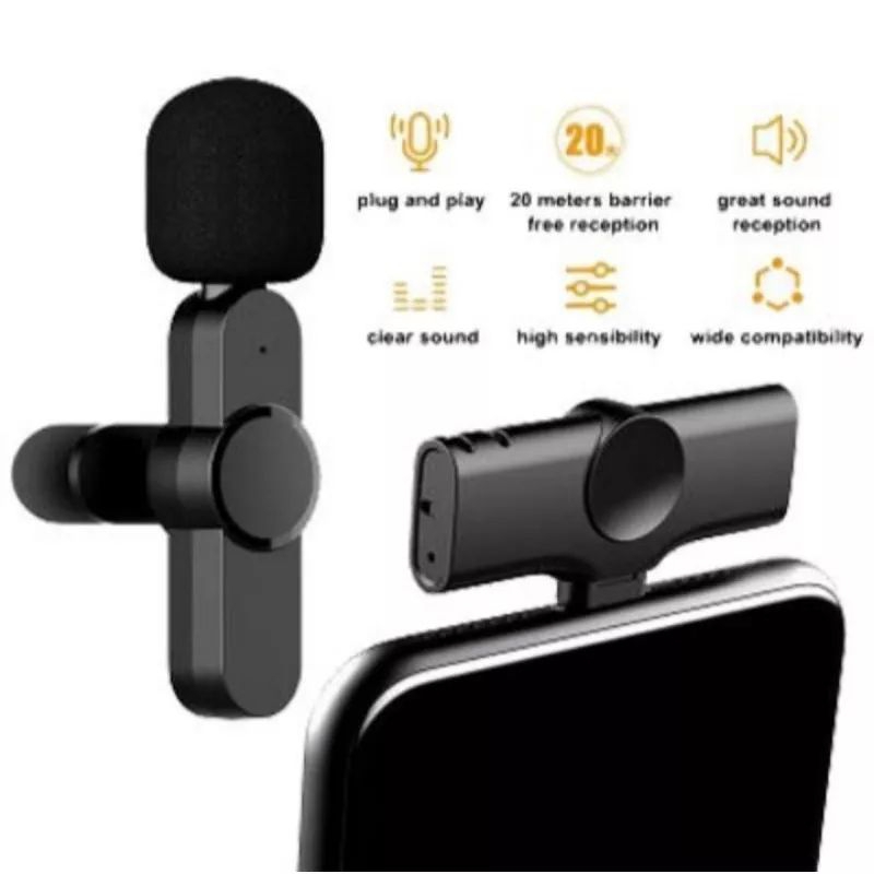 Jual MICROPHONE MIC CLIP ON YOUTUBER WIRELESS USB / MIC YOUTUBER