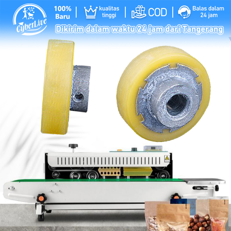Jual Rubber Silicon Wheel Roda Roll Karet Mesin Continous Band Sealer ...