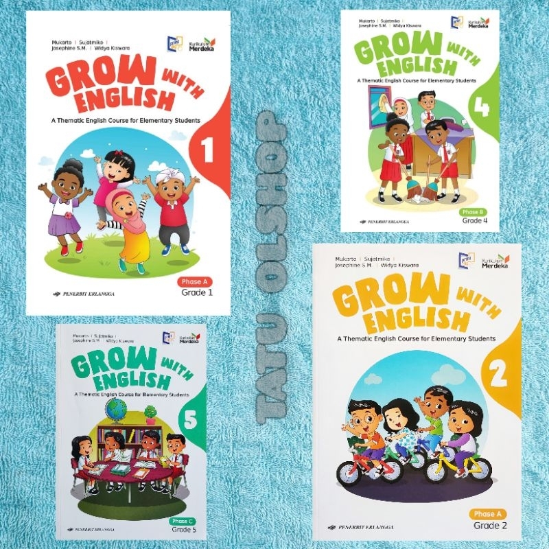 Jual Buku Kurikulum Merdeka Grow With English SD Kelas 1 2 4 5 Original ...