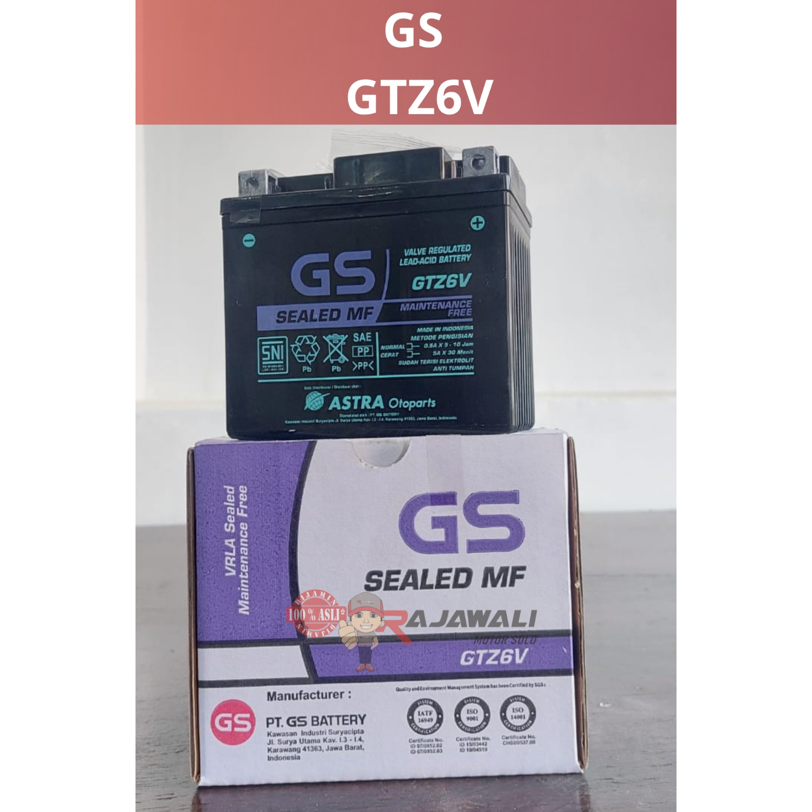 Jual AKI GS GTZ 6V 12V 5AH | Shopee Indonesia